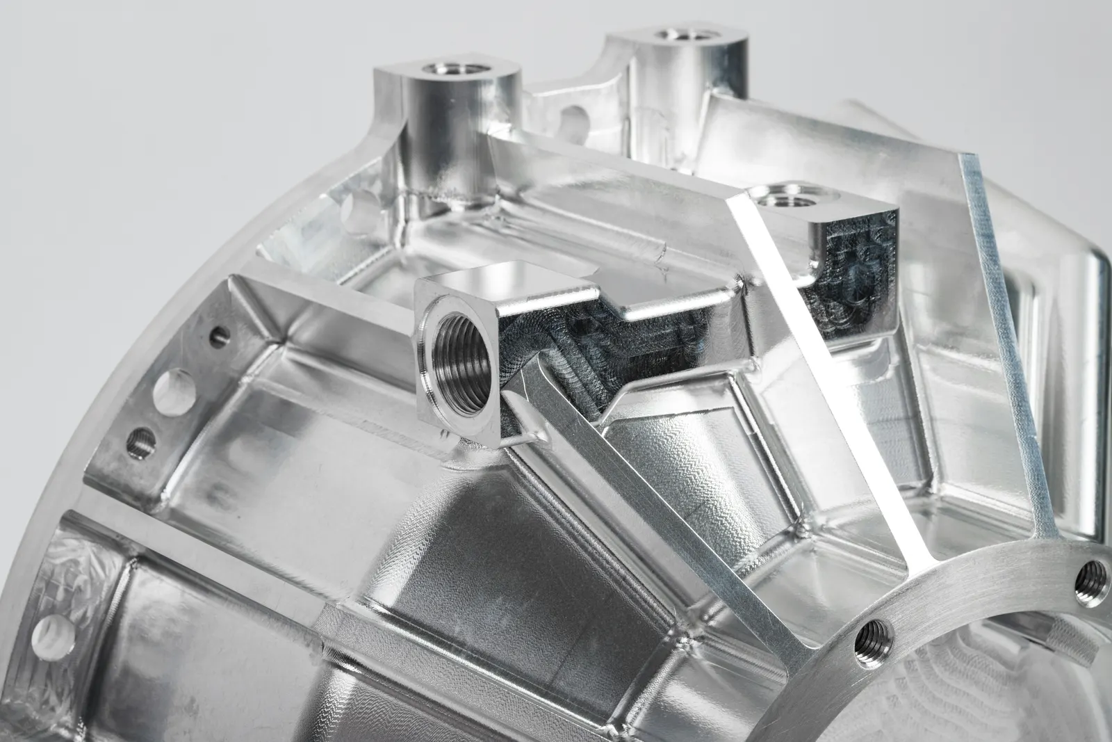 Five-axis CNC machining process for complex precision components